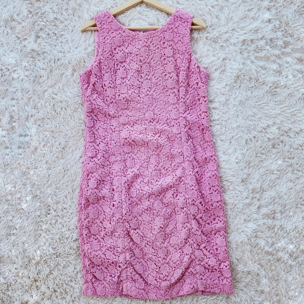 Talbots Pink Lace Sleeveless Shift Dress‎